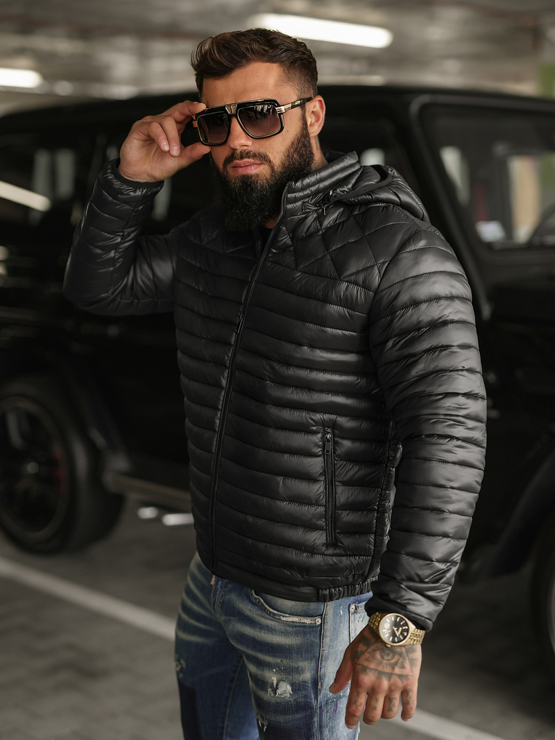 Herren Jacke Schwarz OZONEE JS/16M9328/392BZ