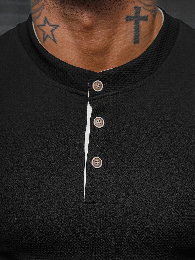 Herren T-shirt Schwarz OZONEE O/M011