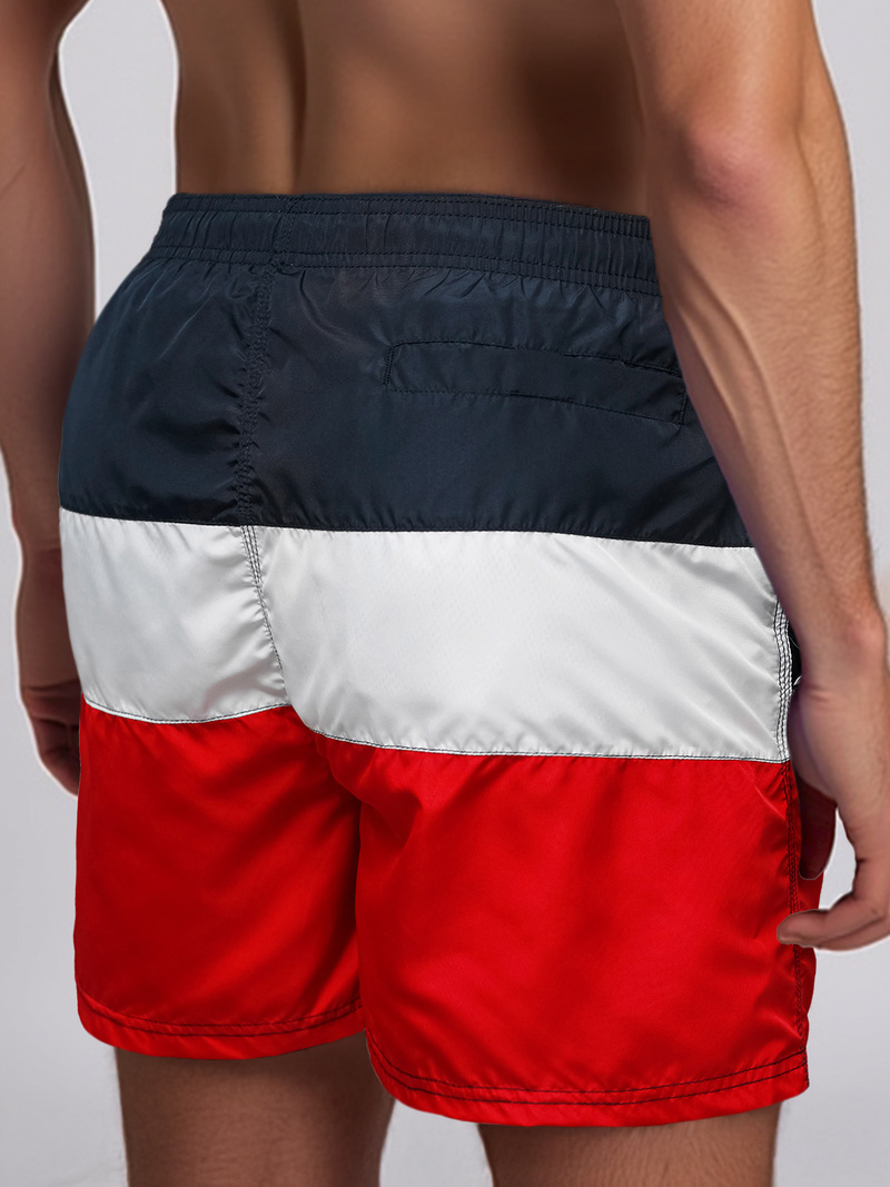 Herren Badeshorts Dunkelblau/Rot OZONEE JS/17K567/5Z