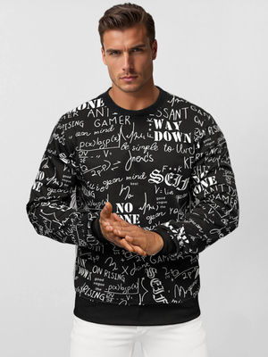 Herren Sweatshirt Schwarz OZONEE JS/8B1193/3Z