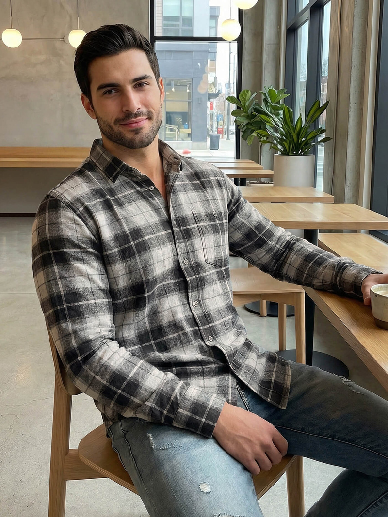 Herren Hemd Grau OZONEE V/V172Z