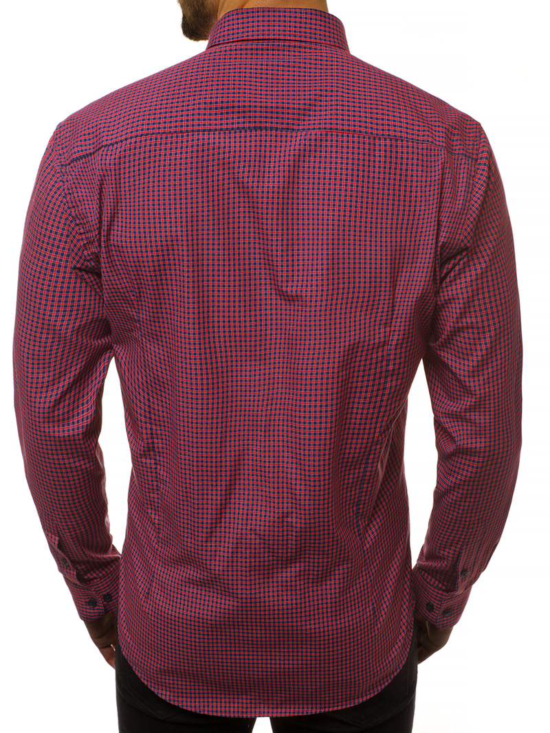 Herren Hemd Rot OZONEE B/K60