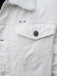 Herren Jeansjacke Sherpa Weiß OZONEE NB/MJ541Z