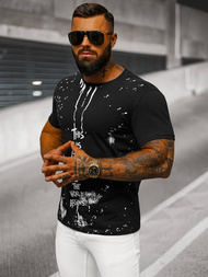 Herren T-shirt Schwarz OZONEE O/8T1259/3