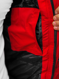 Herren Winterjacke Rot OZONEE O/M798