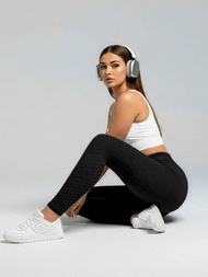 Damen Leggings Schwarz JS/17K592/3Z