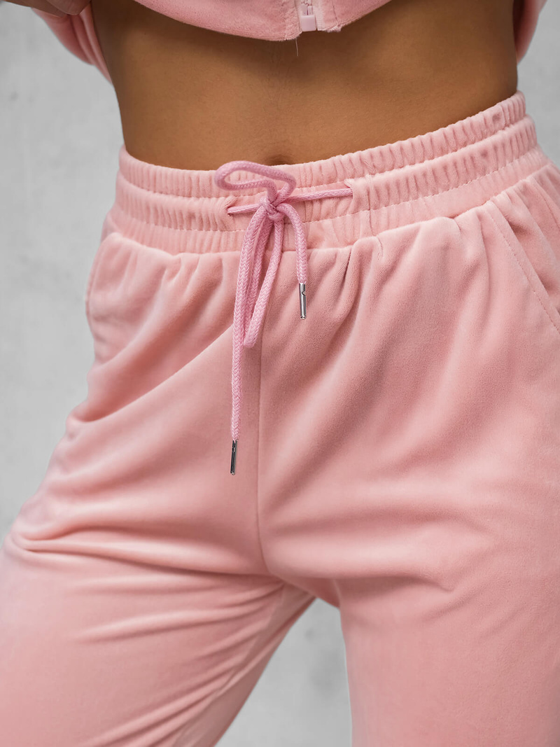 Damen Velours Sportanzug Hellrosa OZONEE JS/35C1610/20