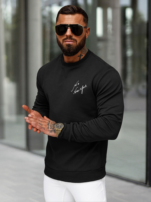 Herren Sweatshirt Schwarz OZONEE O/P2031Z