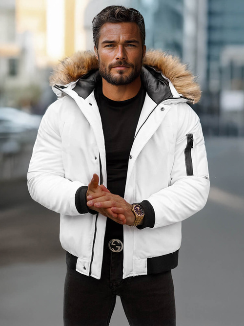 Herren Winterjacke Weiß OZONEE JS/M2019/281Z