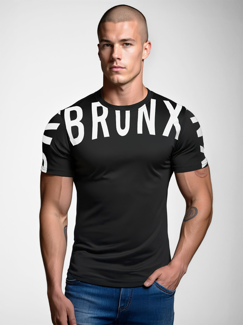 Herren T-shirt Schwarz OZONEE O/8T1265/3Z