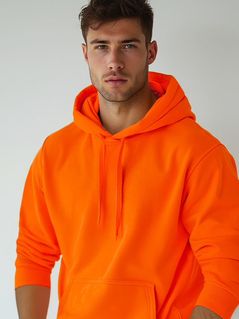 Herren Kapuzenpullover Orange OZONEE JS/2009Z