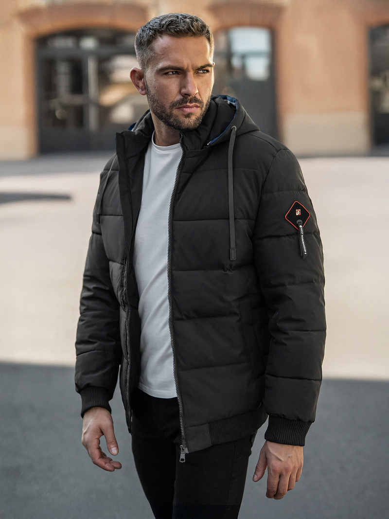 Herren Winterjacke Schwarz OZONEE JS/31M5031/392Z