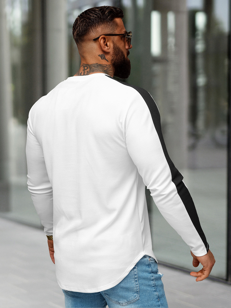 Herren Sweatshirt Weiß OZONEE O/D7197Z