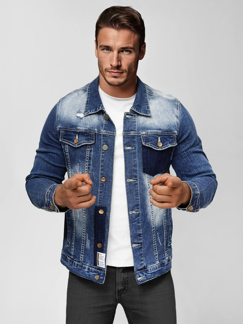 Herren Jeansjacke Blau OZONEE NB/MJ536BZ