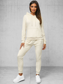 Damen Velours Sportanzug Ecru OZONEE O/8C1175/155Z