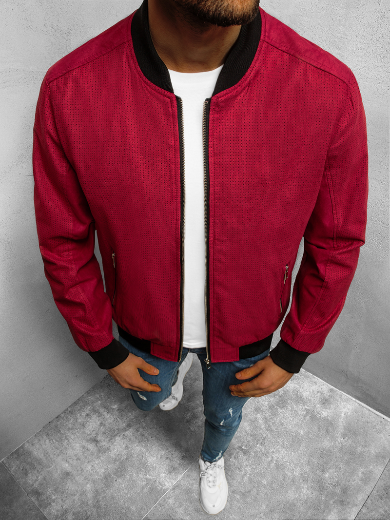 Herren Bomberjacke Weinrot OZONEE N/7112/6