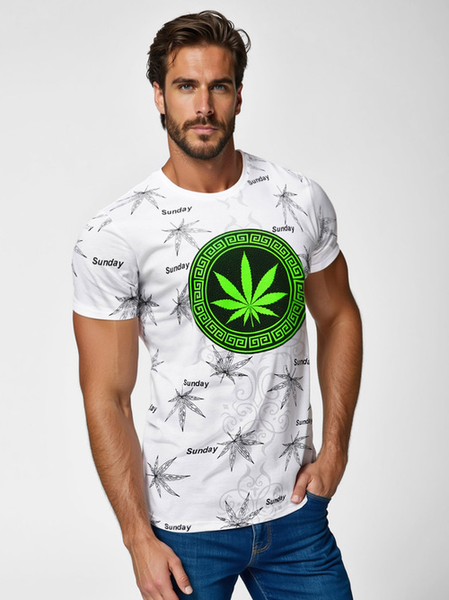 Herren T-shirt Weiß OZONEE O/T139/1Z