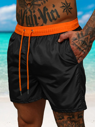 Herren Badeshorts Schwarz/Orange OZONEE JS/17K561/6