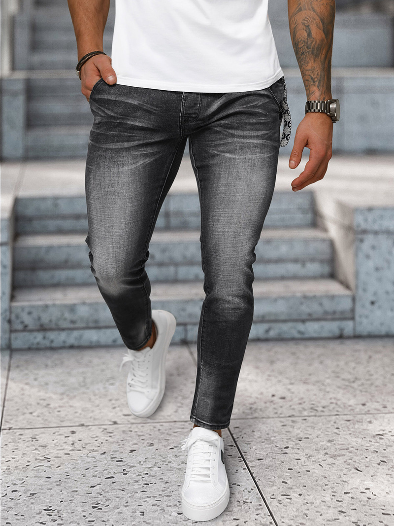 Herren Jeanshose Schwarz OZONEE NB/MP0091N