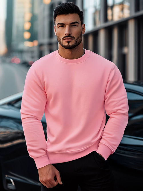 Herren Sweatshirt Hellrosa OZONEE JS/2001-10Z