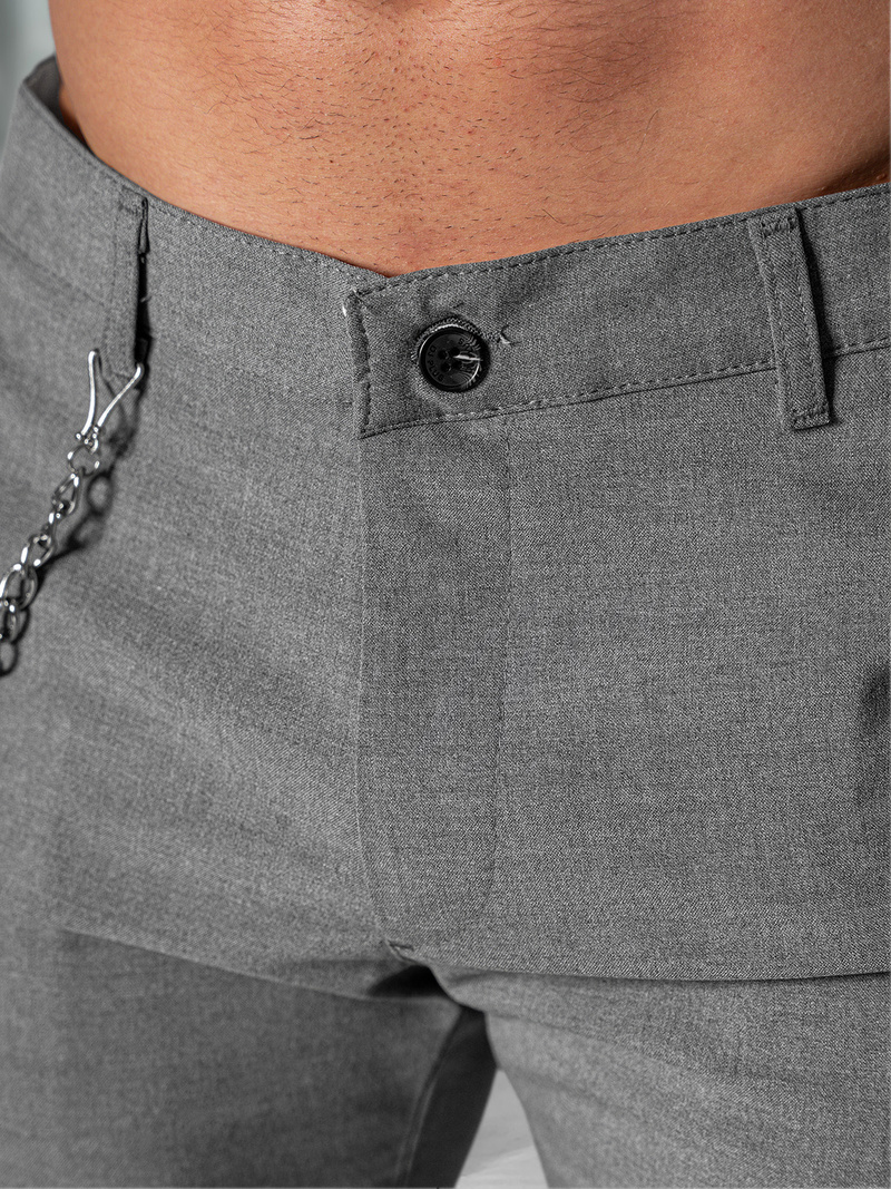 Herren Chino Hose Dunkelgrau OZONEE DJ/3300Z