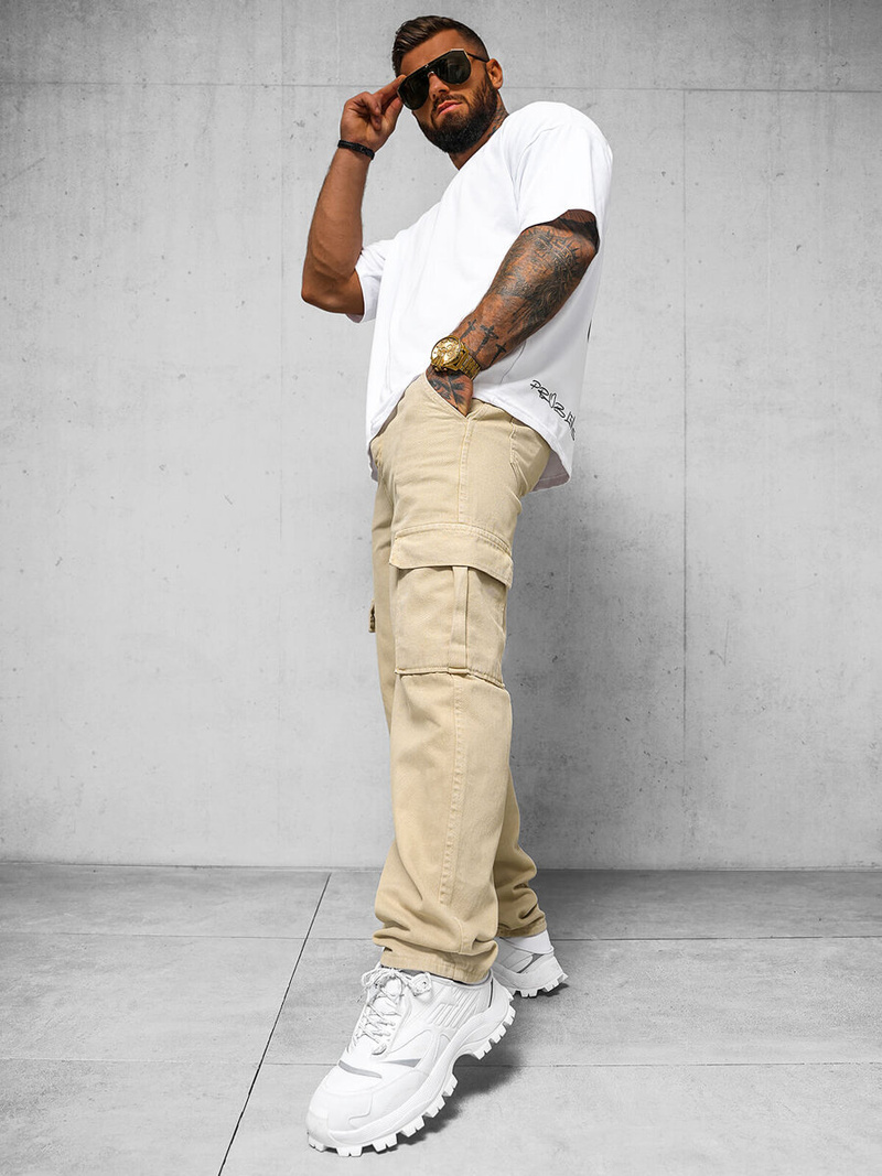 Herren Hose Beige OZONEE DO/4001