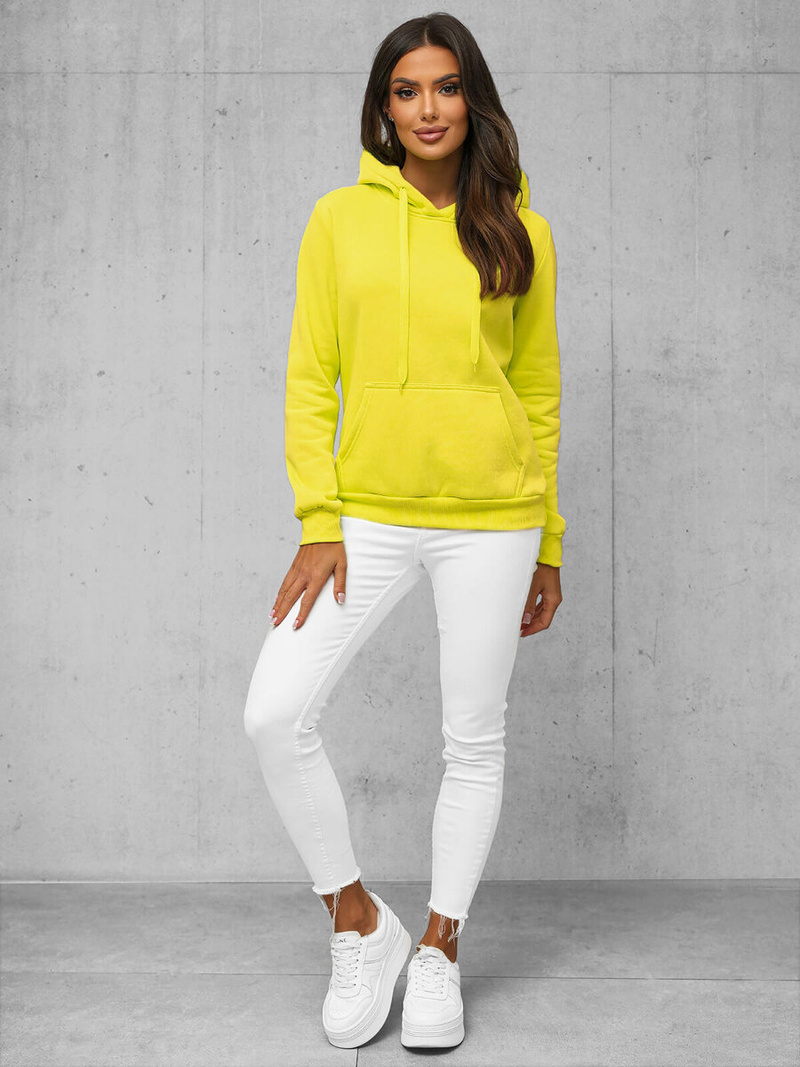 Damen Kapuzenpullover Gelb-Neon OZONEE JS/W02Z