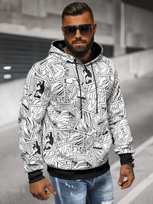 Herren Kapuzenpullover Weiß OZONEE JS/8B1256/1