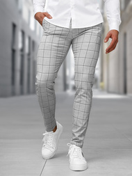 Herren Chino Hose Grau OZONEE DJ/5522Z
