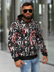 Herren Kapuzenpullover Schwarz OZONEE JS/8B1237/3