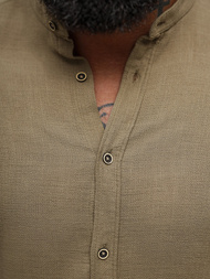 Herren Hemd Dunkelbeige OZONEE O/V112