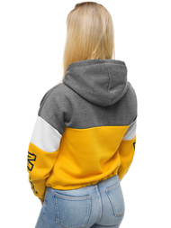 Damen Kapuzenpullover Gelb OZONEE JS/KSW2026