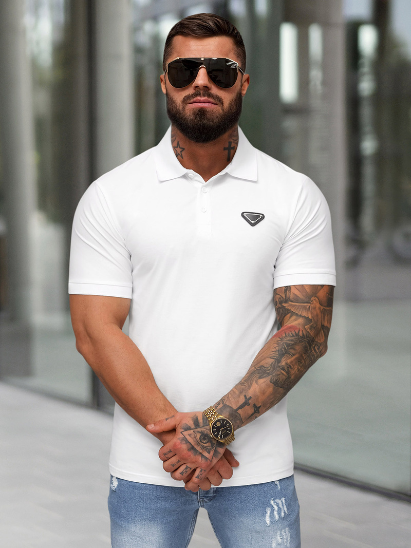 Herren Poloshirt Weiß OZONEE NB/MT3122