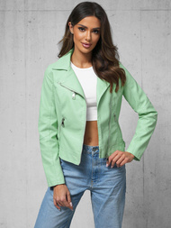 Damen Lederjacke Mintgrün OZONEE O/G88