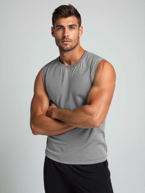 Herren Tank Top Anthrazit OZONEE JS/99001Z