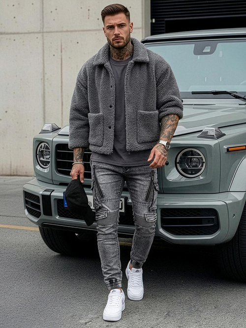 Herren Jeanshose Anthrazit OZONEE O/E10017Z