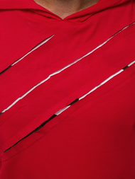 Herren Tank Top mit Kapuze Rot OZONEE O/1254Z