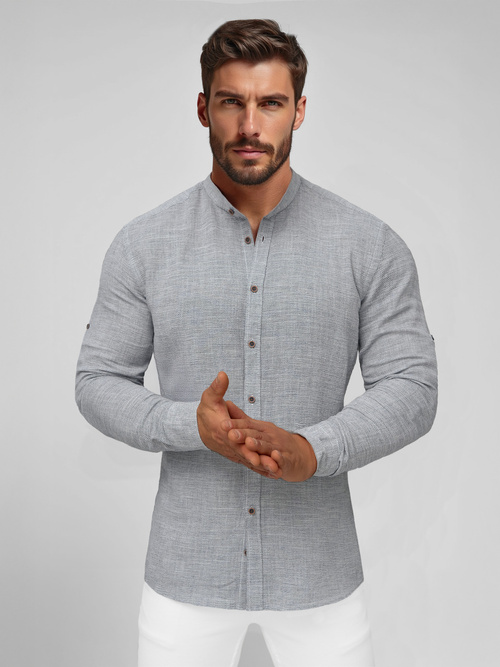 Herren Hemd Grau OZONEE O/V146