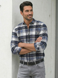 Herren Hemd Dunkelblau OZONEE V/V175Z