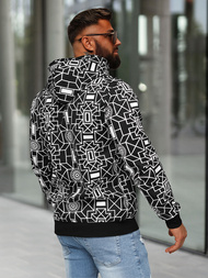 Herren Kapuzenpullover Schwarz OZONEE JS/8B1236/3