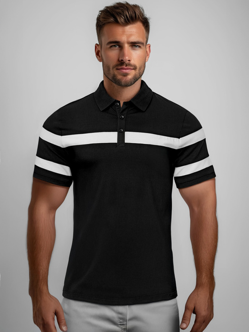 Herren Poloshirt Schwarz OZONEE NB/MT3108Z