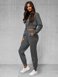 Zweiteiliges Trainingsanzug-Set Anthrazit OZONEE JS/8C78/5Z