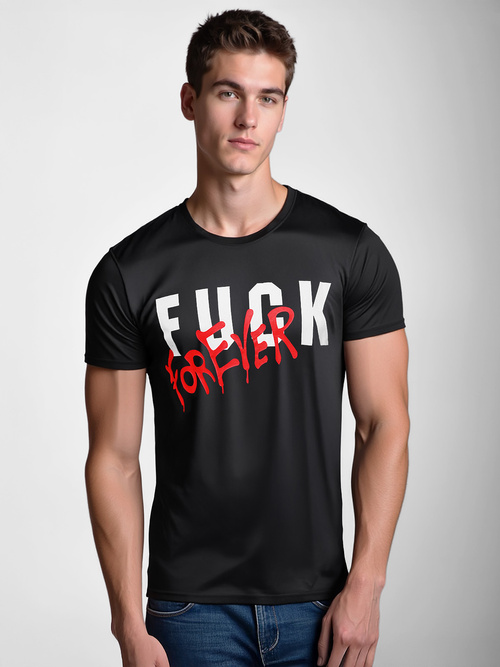 Herren T-shirt Schwarz OZONEE O/T1267/3Z