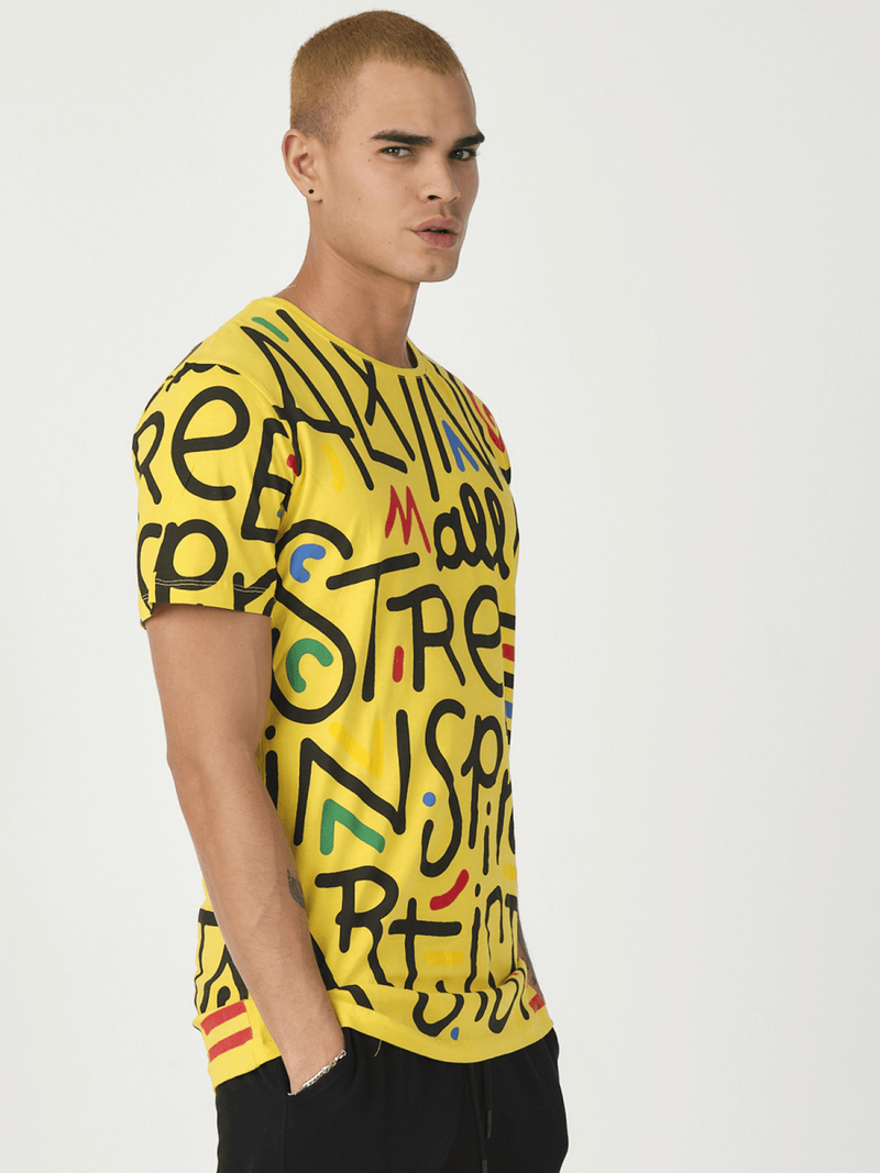 Herren T-Shirt Gelb OZONEE MR/21518