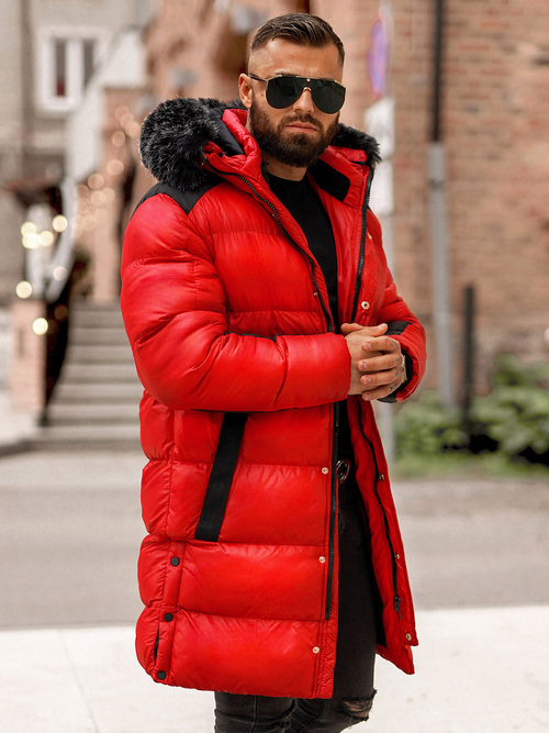 Herren Winterjacke Rot OZONEE O/M800Z
