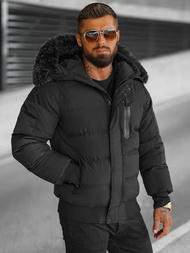 Herren Winterjacke Schwarz OZONEE O/M798Z
