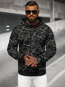 Herren Kapuzenpullover Schwarz OZONEE JS/8B1235/3