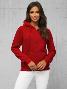 Damen Kapuzenpullover Dunkelrot OZONEE JS/W03Z