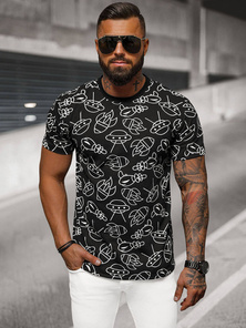 Herren T-shirt Schwarz OZONEE JS/8T1197/3