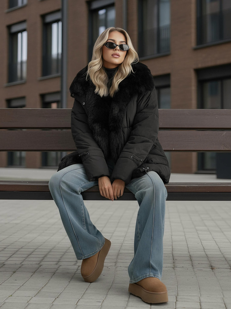 Damen Jacke Schwarz OZONEE JS/16M9185/392